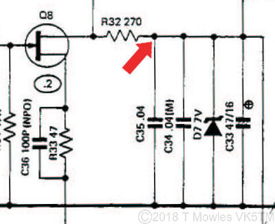 DX160 schematic fragment, power